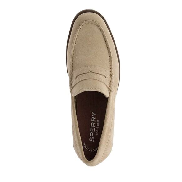 Sperry Manchester Penny Loafers Sand Mens Suede Leather Office Preppy main image 6